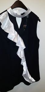 black sleeveless top